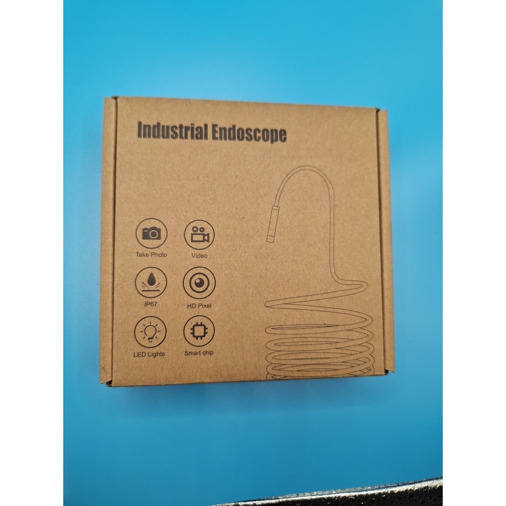 Industrial USB Snake Endoscope 7mm HD Inspection Camera Borescope With Light LED